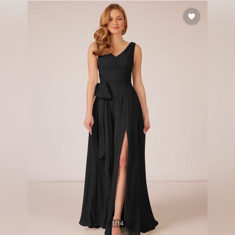 Black Azazie Bianca Bridesmaid Dress